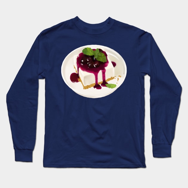 Blueberry Cheesecake Long Sleeve T-Shirt by Smuchie